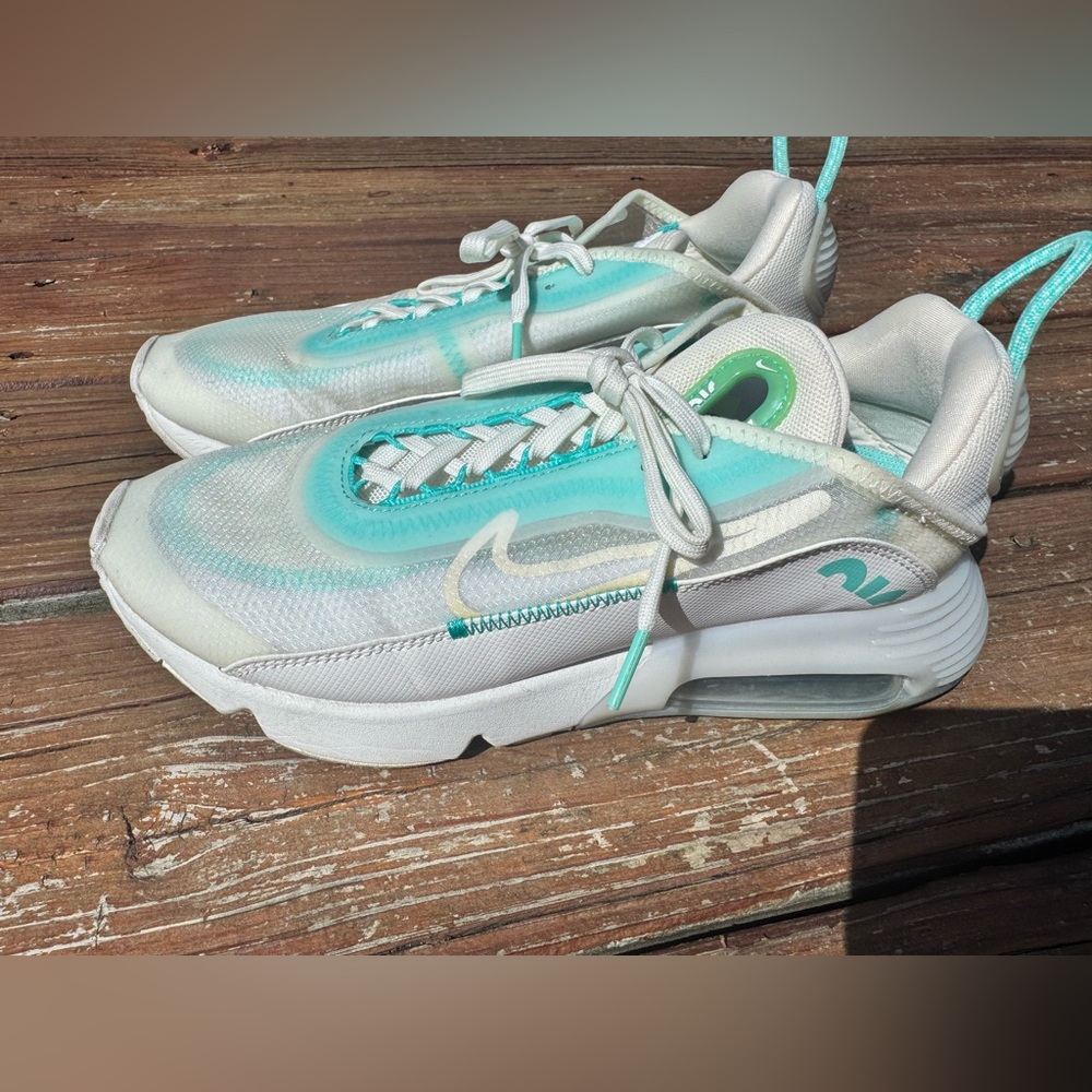 Nike Air Max 2090 Sneakers in White and Teal